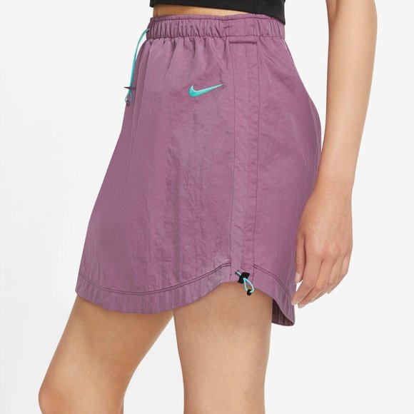 NWT Nike Women's Sportwear Swoosh Woven High Rise Skirt - Picture 3 of 4